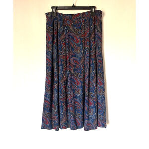 Pedleton Skirt 14 Womens Aline Floral Purple Midi Paisley